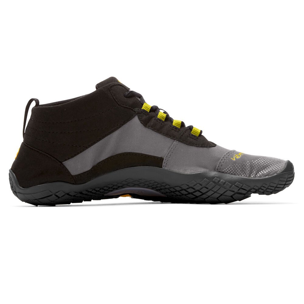 Zapatos Descalzos Hombre Negros/Grises - FiveFingers V-Trek - JZBXGT-621